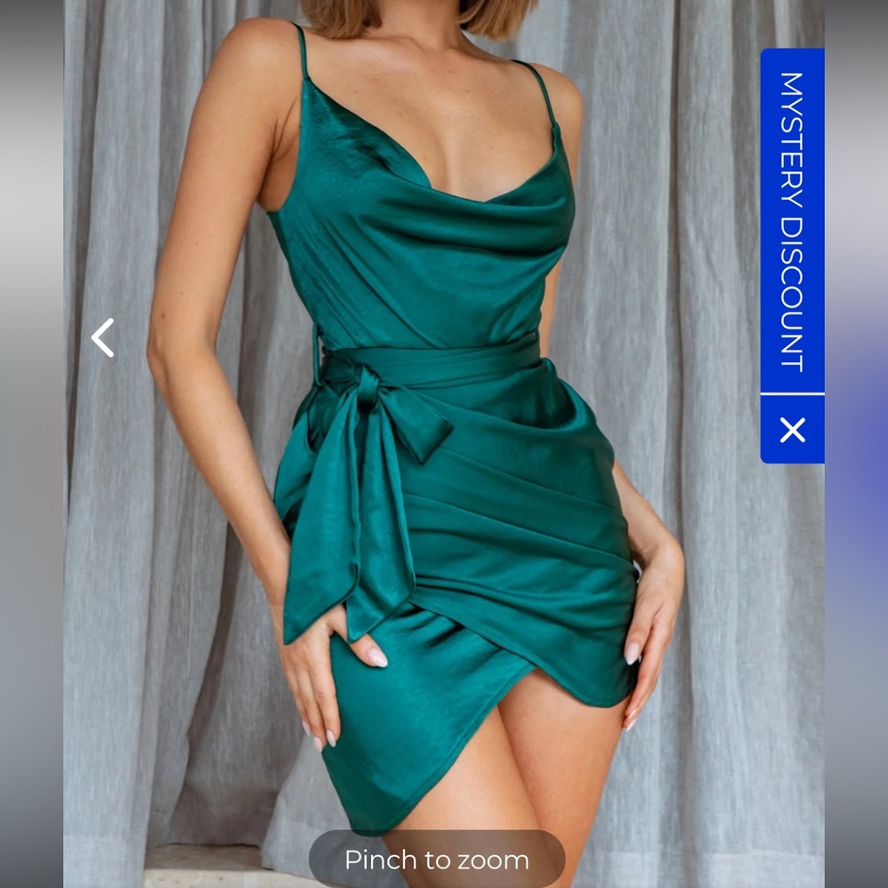 Forest green dress - size M, never worn
